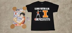 One Piece College US Voyage, Monkey.D.Luffy Card (Sealed), Poster, and T-shirt - Image 1