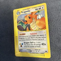 Pokemon TCG Dragonite Expedition Base Set Holo Rare Card 9/165 NM/LP - Image 3