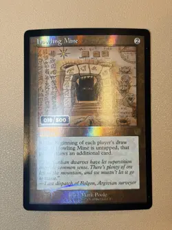 Howling mine (serialized 018/500) - Foil - English - MTG BRR NM - Image 1