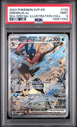Greninja ex 132 Pokemon Shrouded Fable Black Star Promo MINT PSA 9 - Image 1
