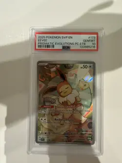 Eevee SV 173 Promo English Prismatic ETB Pokemon Center Stamped Graded PSA 10 - Image 1