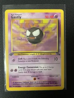Pokemon Gastly Fossil First Edition 33/63 LP - Image 1