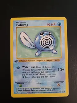 Poliwag 69/102 WOTC - Shadowless 1st Edition - Pokemon Base Set Vintage NM/LP - Image 1