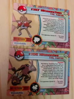 Pokemon Topps Lot Of 2 Hitmonlee and Hitmonchan non-holos LP - Image 4