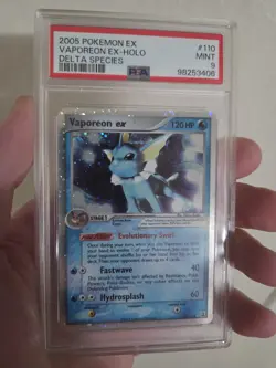 Pokemon 2005 EX Delta Species #110 Vaporeon EX-Holo PSA 9 - Image 2