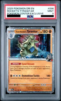 PSA 9 Team Rocket's Tyranitar Pokemon Center Stamped Pokemon Card - Pokemon TCG - Image 1