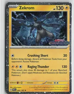 Zekrom 066/182 Paradox Rift Stamped Promo Pokemon Card Holo - Image 1