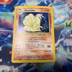 Ninetales Holo Unlimited Rare Pokemon TCG Card 12/102 Base Set LP - Image 1