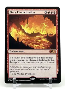 Fiery Emancipation - Core Set 2021 Mythic Enchantment Red 143/274 - Image 1