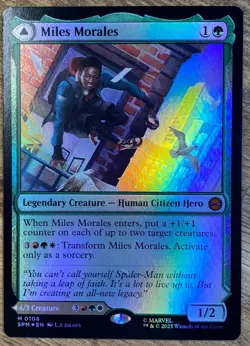 MTG Marvel Spider-Man Miles Morales Ultimate Spider-Man Mythic Foil - Image 1