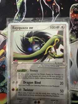 2006 EX, Promos - Nintendo Black Star Promos Rayquaza ex SWIRL IN MIDDLE HOLO! - Image 3