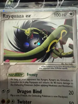 2006 EX, Promos - Nintendo Black Star Promos Rayquaza ex SWIRL IN MIDDLE HOLO! - Image 4
