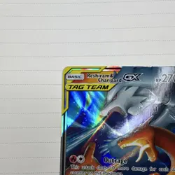 Pokemon Reshiram & Charizard GX Full Art Ultra Rare TAG TEAM Holo Unbroken Bond… - Image 5