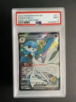 Gardevoir EX 217 PSA 9 2024 Pokemon Shiny Ultra Rare PAF EN - Image 1