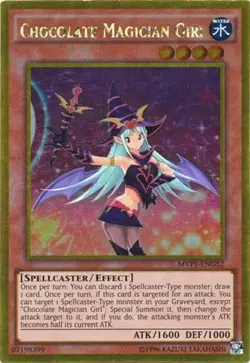 Lightly Played Chocolate Magician Girl - MVP1-ENG52 - Gold Rare - Unlimited Edit - Image 1