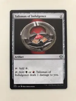 Talisman of Indulgence MTG Magic Gathering Card NM Mint Starter Commander SCD - Image 1