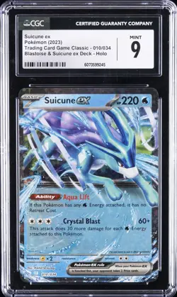 2023 POKEMON TRADING CARD GAME CLASSIC #10 SUICUNE EX CGC 9 - Image 1
