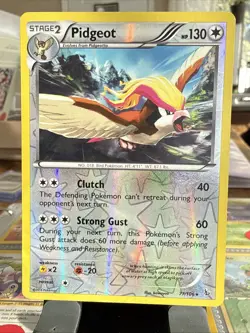 Pokemon Pidgeot TCG Reverse Holo Rare Card 77/106 XY Flashfire 2014 - Image 1