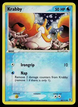 Pokemon Card - Krabby FireRed & LeafGreen 66/112 Reverse Holo - Image 1