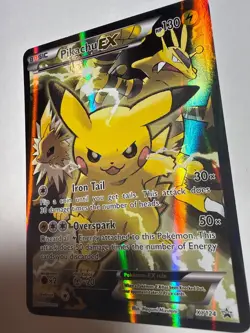 HP Pokemon Pikachu EX XY124 Black Star Promo 2016 Holo Card TCG - Image 2