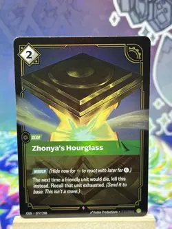 Riftbound League Of Legends Origins Foil Card OGN 077 Zhonyas Hourglass - Image 1