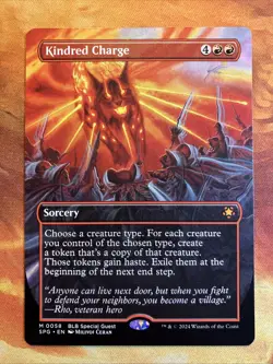 MTG Borderless Kindred Charge Special Guests Near-Mint Red Mythic Sorcery!! - Image 1