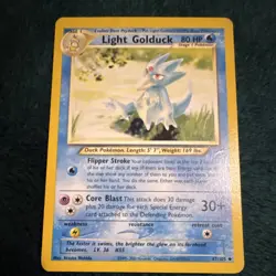 Pokemon Light Golduck Stage 1 80HP 47/105 2000 English Neo Destiny Card - LP - Image 1