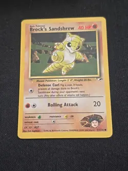 Brock's Sandshrew 071/132 Gym Heroes Regular Wotc Vintage 2000 Pokemon TCG LP - Image 1