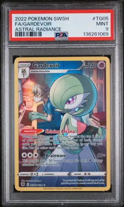2022 POKEMON SWORD & SHIELD ASTRAL RADIANCE #TG05 FULL ART/GARDEVOIR PSA 9 - Image 1