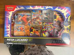 Pokemon TCG Mega Lucario EX Premium Figure Collection Box Sealed Pokemon Cards - Image 1