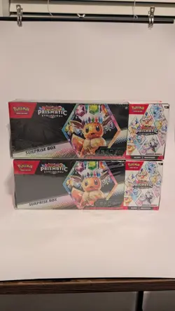 Lot of 2 - Pokemon Prismatic Evolutions Exclusive Surprise Box & Bundle - SEALED - Image 1