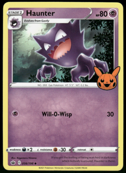 Pokemon TCG - Haunter 056/198 - Chilling Reign (Trick or Trade) - NM+ - Image 1