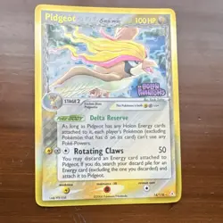 Pokemon Pidgeot Holon Phantoms Holo Rare Delta Species 14/110 Reverse Holo - LP - Image 1