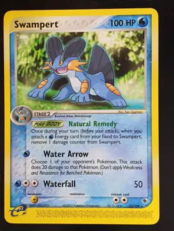 Swampert 23/109 Rare Pokemon EX Ruby and Sapphire Non Holo Pokemon 2003 - Image 1