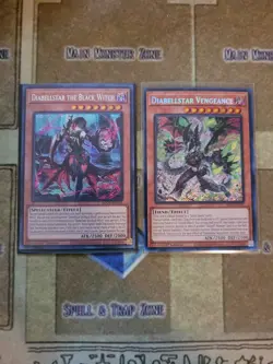 YUGIOH DIABELLSTAR THE BLACK WITCH AGOV + DIABELLSTAR VENGEANCE ALIN SECRET 1ST - Image 1