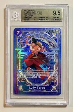 One Piece CCG Luffy-Tarou ST18-005 SP Alt Art - A Fist of Divine Speed BGS 9.5 - Image 1