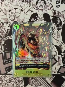 Blaze Slice R OP07-116 PROMO Premium Best Selection Vol. 5 ONE PIECE Card NM - Image 1