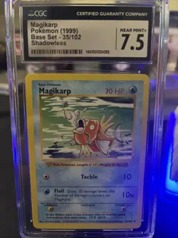 CGC 7.5 Magikarp 1999 Base Set (Shadowless) 35/102 Pokemon Card psa - Image 1