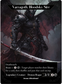 Varragoth, Bloodsky Sire - Full Art Altered Art Custom Proxy Cards - Image 1