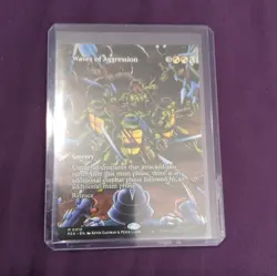 Teenage Mutant Ninja Turtles Magic Waves of Aggression Sorcery Red White M0013 - Image 1