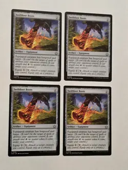 4x Swiftfoot Boots - Foundations - Near Mint - Magic the Gathering - Image 1
