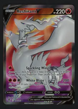 Reshiram V 172/195 SWSH12: Silver Tempest Full Art Ultra Rare Pokemon TCG - Image 1