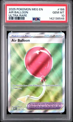 2025 POKEMON MEG EN-MEGA EVOLUTION ULTRA RARE #166 AIR BALLOON PSA 10 - Image 1