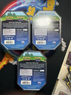 Pokemon TCG Pokemon Go Collector 3x Tins Pikachu Snorlax Blissey Factory Sealed! - Image 5