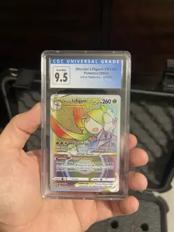 Pokemon SWSH Astral Radiance CGC 9.5 Full Art Hisuian Lilligant VSTAR #190 - Image 1