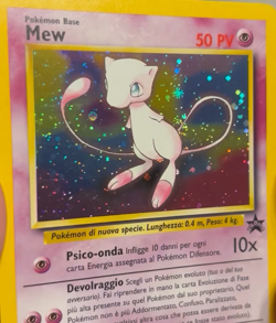 Mew Holo Black Star Promo #9 ITALIAN Pokemon TCG Vintage ITALIAN Has SWIRL 🌀 - Image 2