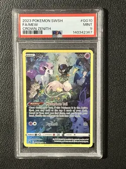 2023 Pokemon Mew Crown Zenith PSA 9 #GG10 - Image 1