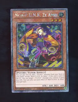 Platinum Secret Rare Noh-P.U.N.K. Ze Amin RA04-EN293 NM 1st Edition Yugioh - Image 1