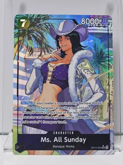 Ms. All Sunday (Alternate Art) OP14-084 The Azure Sea's Seven Foil - Image 1
