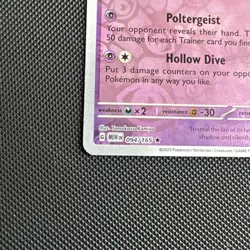 Pokemon Card Gengar Pokemon 151 Reverse Holo Rare 094/165 Near Mint - Image 3